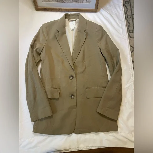 H&M size XXXS olive green blazer - Picture 1 of 7